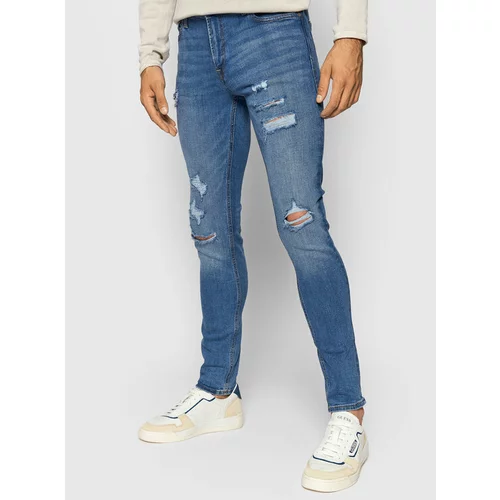 Jack & Jones Jeans hlače Liam Original 12168958 Mornarsko modra Skinny Fit