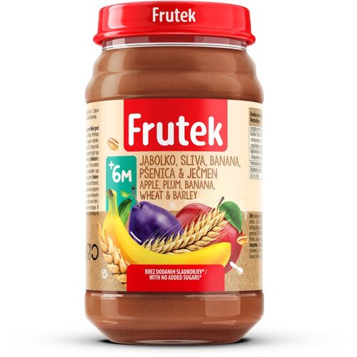 Frutek ka&scaron;ica jabolko, sliva, banana, ječmen in p&scaron;enica 190 g, od 6. meseca Cene
