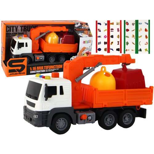 Garbage Truck With Crane Friction Drive Orange 1:16 Cijene