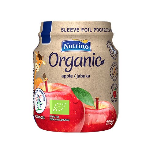 Nutrino organic pire od voća jabuka 125g Slike