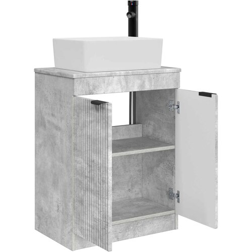  Kupaonski umivaonik s sudoperom Betonska siva 54 x 35 x 83 cm Slike