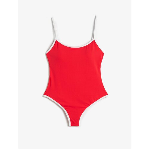 Koton Thin Straps Swimsuit with Piping Detailed Coated Slike