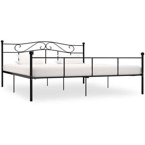  Okvir za krevet crni metalni 200 x 200 cm - Crna 200 x 200 cm Slike