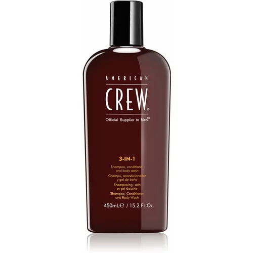 American Crew 3-IN-1 šampon, balzam in gel za prhanje 3v1 450 ml za moške