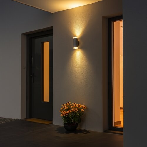  Brilagi - Spoljno zidno svetlo MATERA 2xGU10/30W/230V sivo IP54 Slike