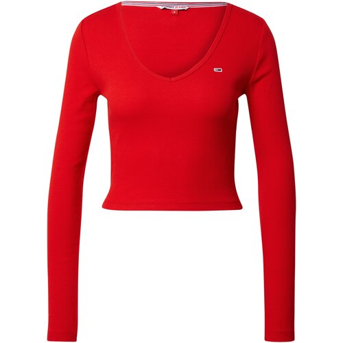 Tommy Jeans Majica mornarska / rdeča / bela Slike