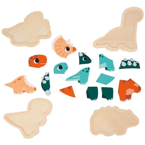 Janod Drvene puzzle za decu Dino - 14 delova Slike