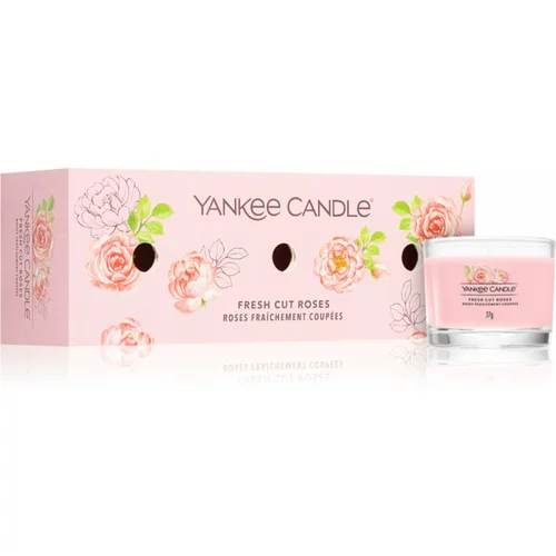 Yankee Candle Fresh Cut Roses darilni set 3x37 g