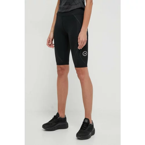 ADIDAS BY STELLA MCCARTNEY Kratke hlače za trčanje Truepace boja: crna, s tiskom, visoki struk