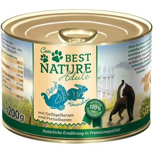  Varčno pakiranje Best Nature Cat Adult 12 x 200 g - Perutnina in kunec Cijene