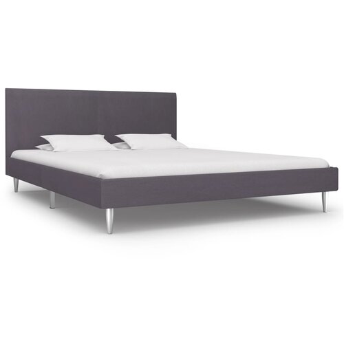VidaXL Posteljni okvir sivo blago 180x200 cm Slike
