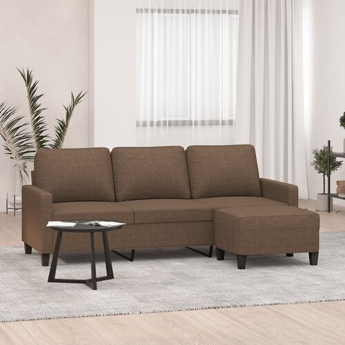 vidaXL trosed s stolčkom za noge rjav 180 cm blago Cene