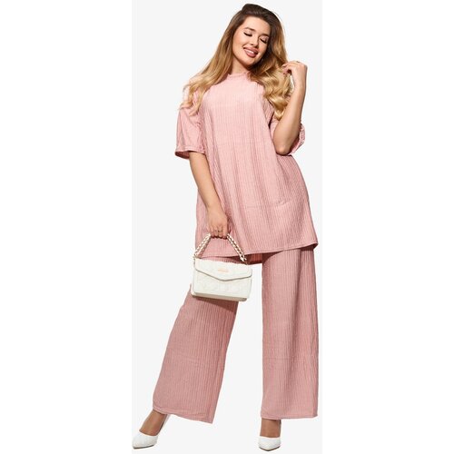 Resti Women&amp;#039;s ribbed set in pink- Clothing Slike