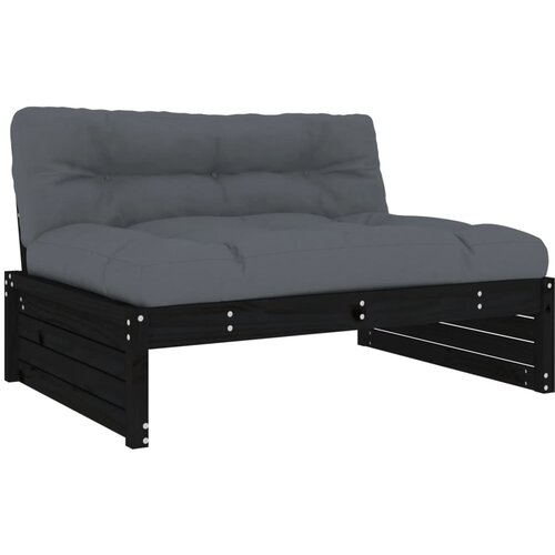 Maison Chic Sredinski kavč - Sofa - Kanape črn 120x80 cm trdna borovina, (21726442) Cene