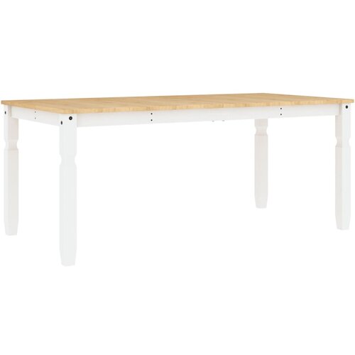 Maison Chic Jedilna miza - Kuhinjska miza - Jedilni stol Corona bela 180x90x75 cm trdna borovina, (21714894) Cene