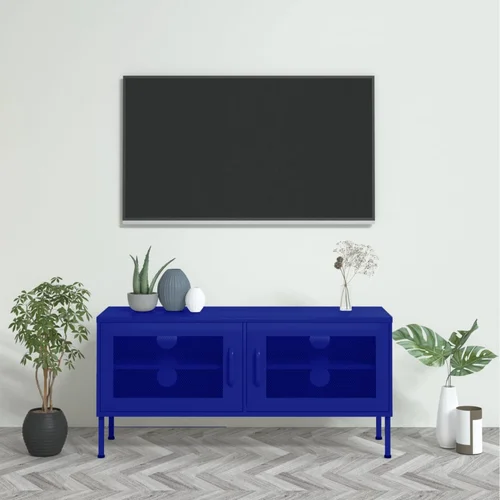 Furnova TV omarica mornarsko modra 105x35x50 cm jeklo, (21922676) Furnova TV omarica mornarsko modra 105x35x50 cm jeklo, (21922676)