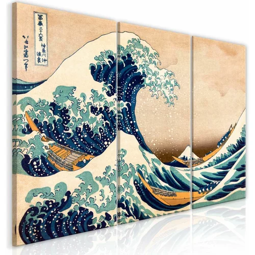  Slika - The Great Wave off Kanagawa (3 Parts) 60x30
