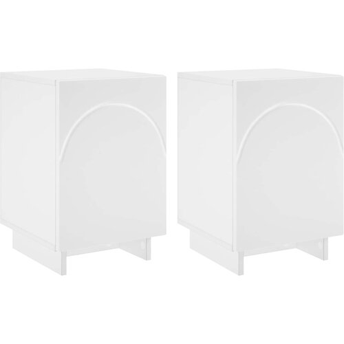  Noćni ormar 2 pcs Bijela 33,5 x 34,5 x 50 cm Konstruirano drvo Slike