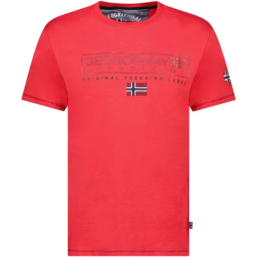 Geo Norway Majice s kratkimi rokavi SY1311HGN-Red Rdeča