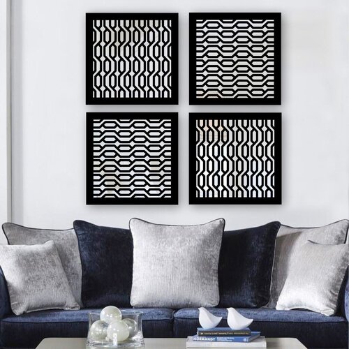 Wallity set ogledala SYH788848468, crni Cene