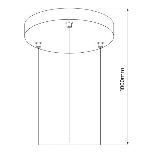  Viseći sistem za svetiljke MAQ 18W/24W/50W, 1 m, crne boje Slike