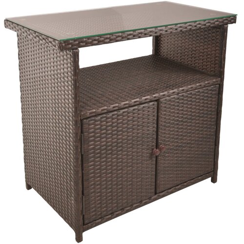Garden Pleasure Vrtna miza iz ratana 90x50 cm Padua - Slike