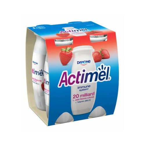 Danone actimel voćni jogurt jagoda 4x100g Slike