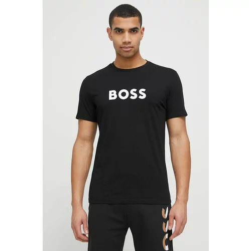 Boss Majica kratkih rukava za plažu boja: crna, s uzorkom