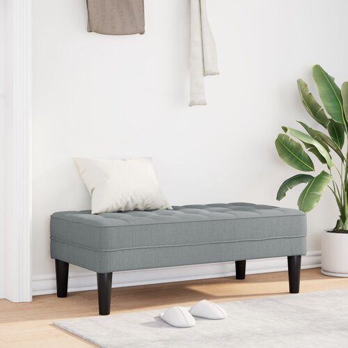 vidaXL Klupa Svjetlosiva 113x57x39 cm Tkanina Cijene