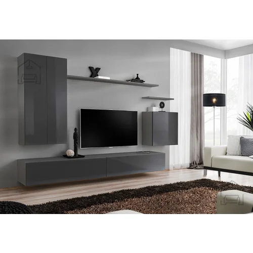 ASM Meble Dnevni TV regal Switch II 270 cm - grafit