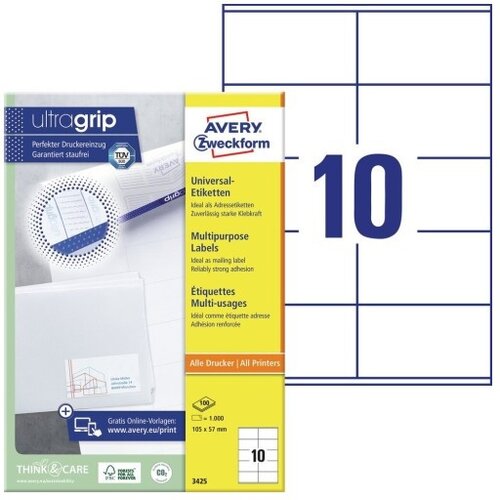  Etikete zweckform 3425 105x57mm ZWECKFORM Slike