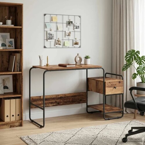  Stol s pohranom Staro drvo 131.5 x 50 x 75.5 cm - Staro drvo Cijene