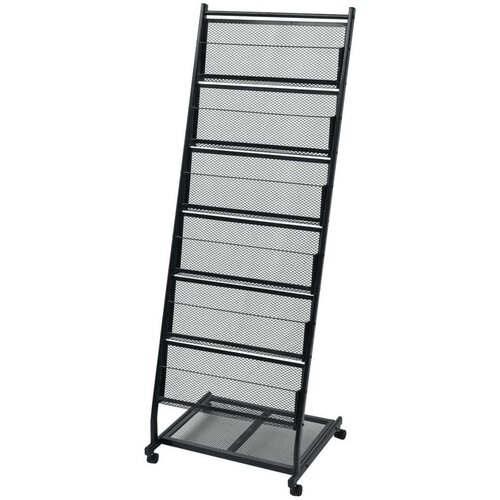 vidaXL Stalak za Časopise 47,5x43x133 cm crna A4 Cene