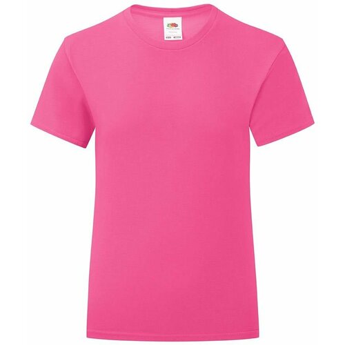 Fruit Of The Loom Pink Girls' T-shirt Iconic Cene