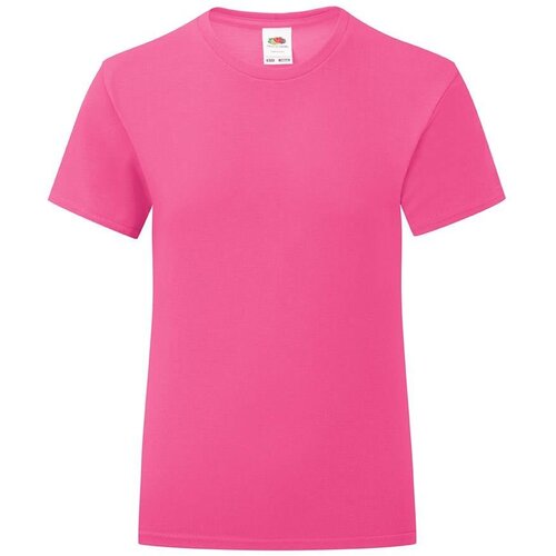 Fruit Of The Loom Pink Girls' T-shirt Iconic Cene