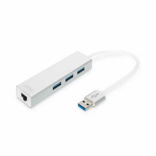 Digitus Pretvornik USB 3.0 - Mrežni UTP GIGA 10/100/1000 Mbps +Hub USB