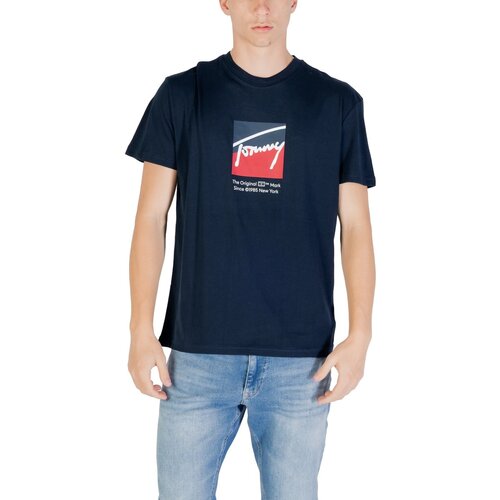 Tommy Hilfiger Polo majice dolgi rokavi TJM REG RWB DNA TEE DM0DM21940 Modra Slike