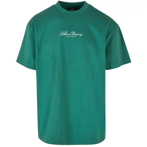 Urban Classics Majica smaragdno zelena / bijela