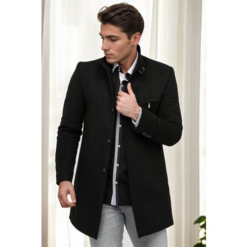 Dewberry PLT8367 MEN'S COAT-BLACK-2 Slike