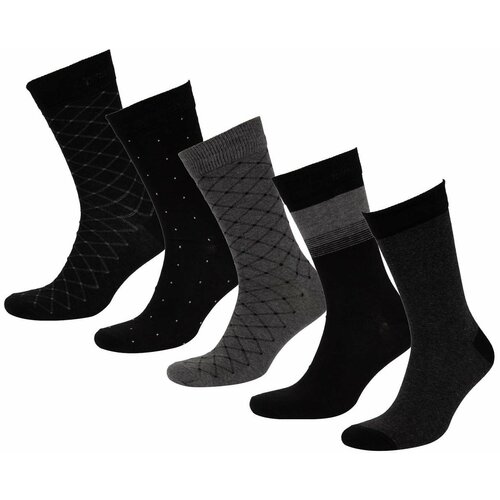 Defacto Man Striped 5 Piece Cotton Long Socks Cene