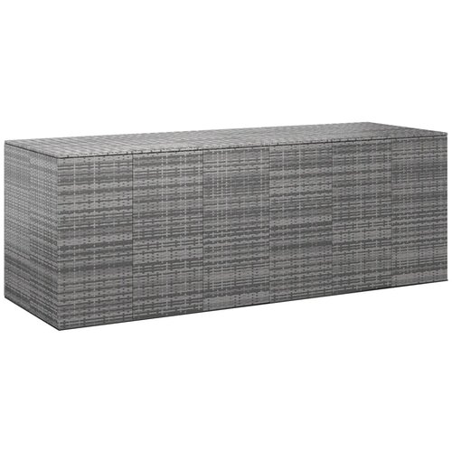 VidaXL Vrtna &amp;scaron;katla za blazine PE ratan 291x100,5x104 cm siva Slike