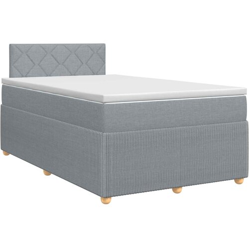  Boxspring krevet s madracem Svjetlosiva 120 x 190 cm Tkanina Slike