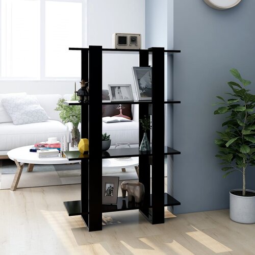 Furnova Knjižna omara/pregrada črna 80x30x123,5 cm, (21932787) Slike
