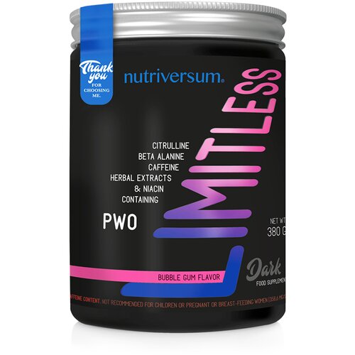 NUTRIVERSUM pwo dark limitless borovnica, 380g Cene