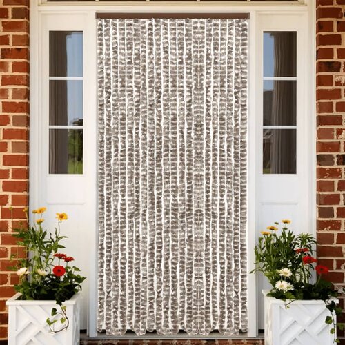 vidaXL Zavesa proti mrčesu taupe in bela 90x200 cm šenilja Cene