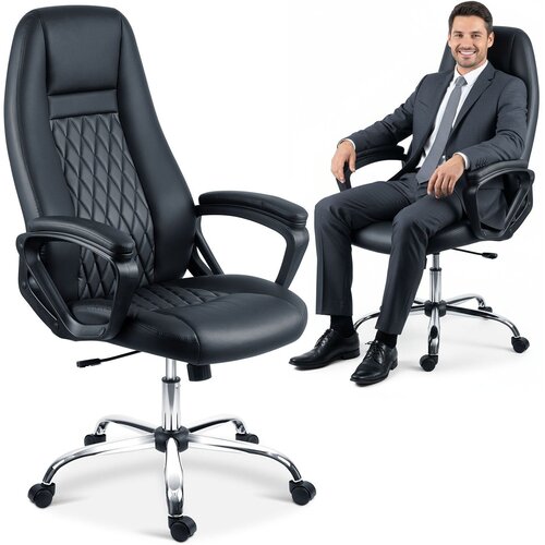 Sofotel 702-BLACK ergonomska pisarni&amp;scaron;ka stolica iz eko usnja &amp;ndash; črna Slike