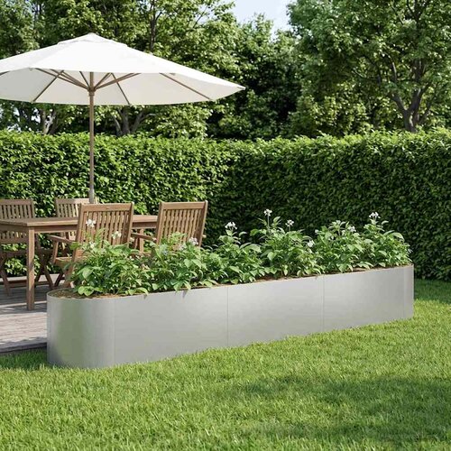 Povi&scaron;eni vrtni krevet Pocinčani čelik 300 x 40 x 40 cm Čelik Cijene
