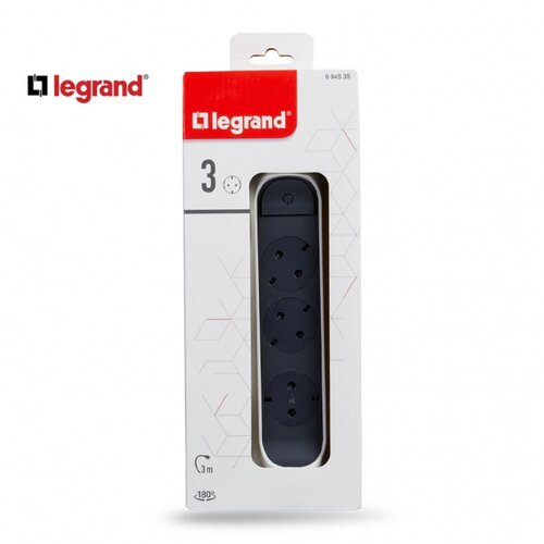 Legrand 694535 produžni blok 3X2P+E 3M (bela/t.siva) Slike