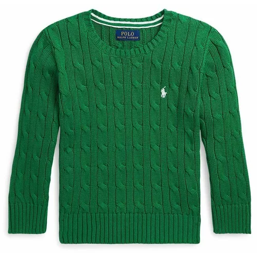 Polo Ralph Lauren Otroški bombažen pulover zelena barva, 322702674065