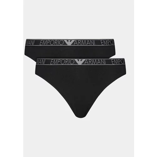 Emporio Armani Underwear Set 2 parov brazilskih spodnjih hlačk 164752 4R223 00020 Črna